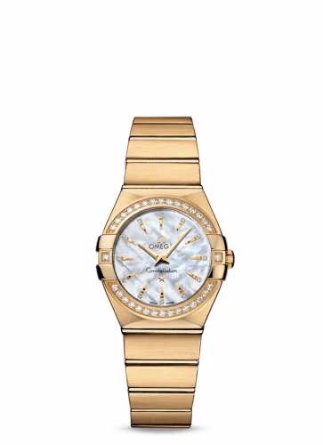 Omega Constellation Quartz 27 Brushed Yellow Gold / Diamond / MOP 123.55.27.60.55.004 (12355276055004)